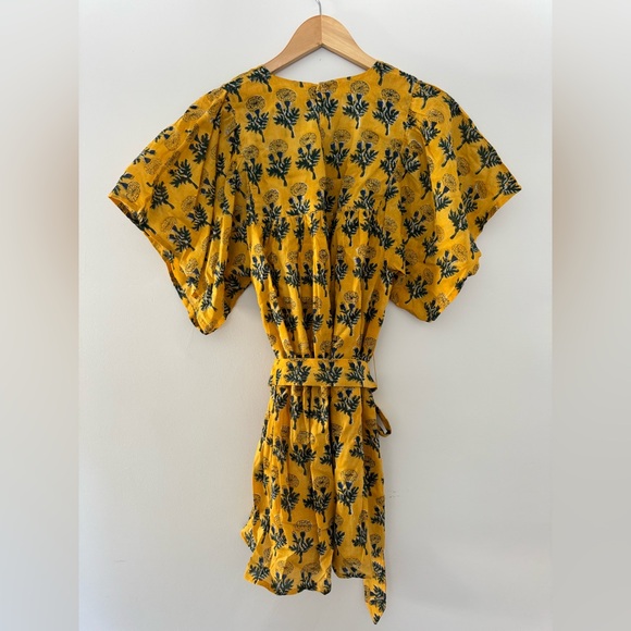 Emerson Fry India Collection Cornflower Yellow Short Dress - Picture 4 of 5